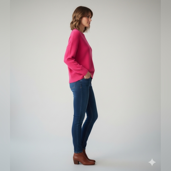 H&M Divided Women's Hot Pink Pullover Knit Sweater Size XL - Picture 4 of 10